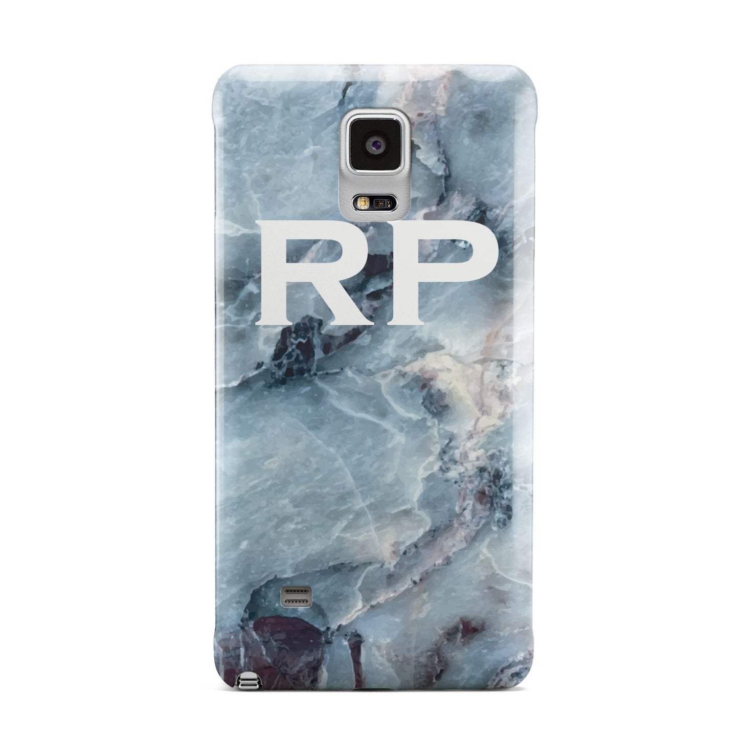 Personalised White Initials Marble Samsung Galaxy Note 4 Case