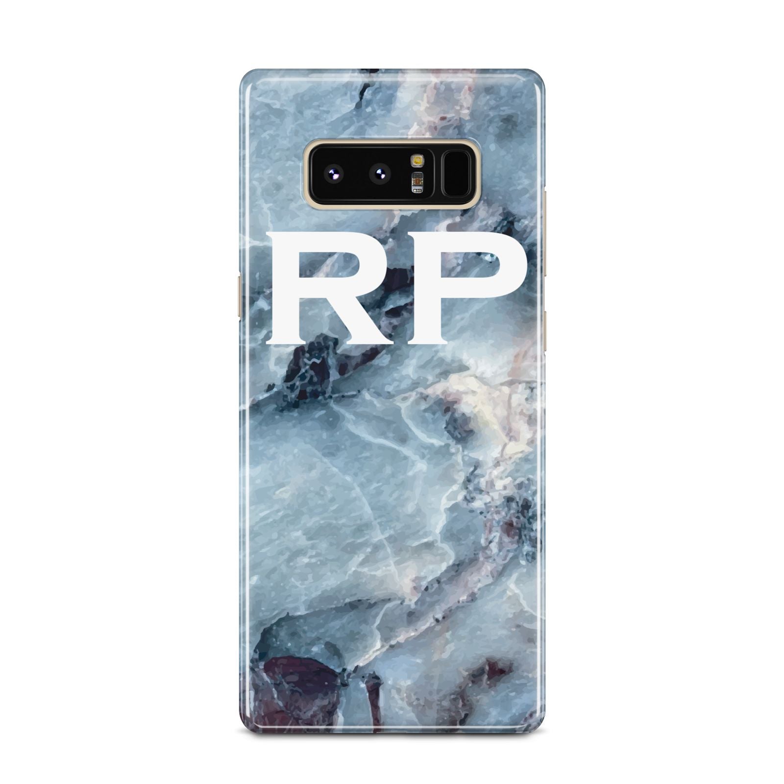 Personalised White Initials Marble Samsung Galaxy Note 8 Case