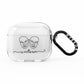 Personalised White Line Art AirPods Clear Case 3rd Gen