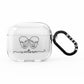 Personalised White Line Art AirPods Clear Case 3rd Gen