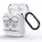 Personalised White Line Art AirPods Clear Case Side Image