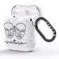 Personalised White Line Art AirPods Glitter Case Side Image