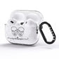 Personalised White Line Art AirPods Pro Glitter Case Side Image