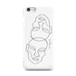 Personalised White Line Art Apple iPhone 5c Case