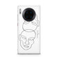 Personalised White Line Art Huawei Mate 30 Pro Phone Case
