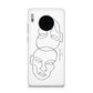 Personalised White Line Art Huawei Mate 30