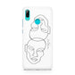 Personalised White Line Art Huawei P Smart 2019 Case
