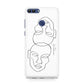 Personalised White Line Art Huawei P Smart Case