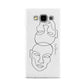 Personalised White Line Art Samsung Galaxy A5 Case