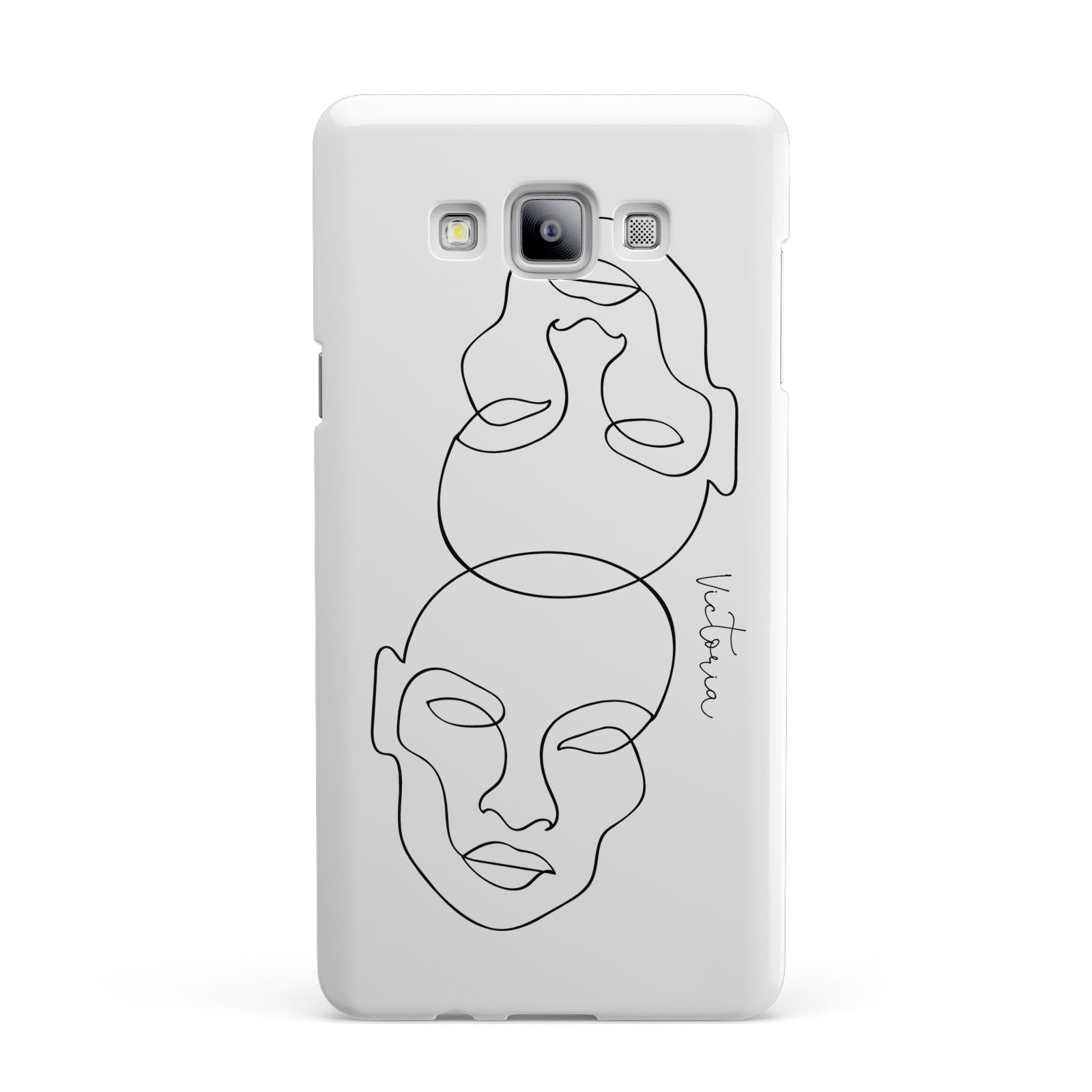 Personalised White Line Art Samsung Galaxy A7 2015 Case