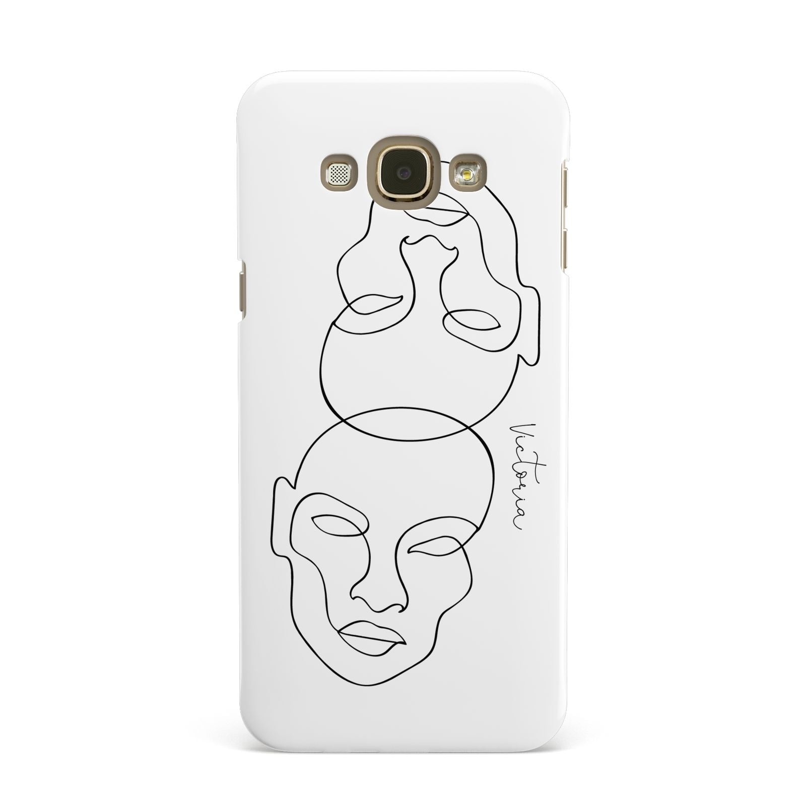 Personalised White Line Art Samsung Galaxy A8 Case