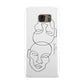Personalised White Line Art Samsung Galaxy Case