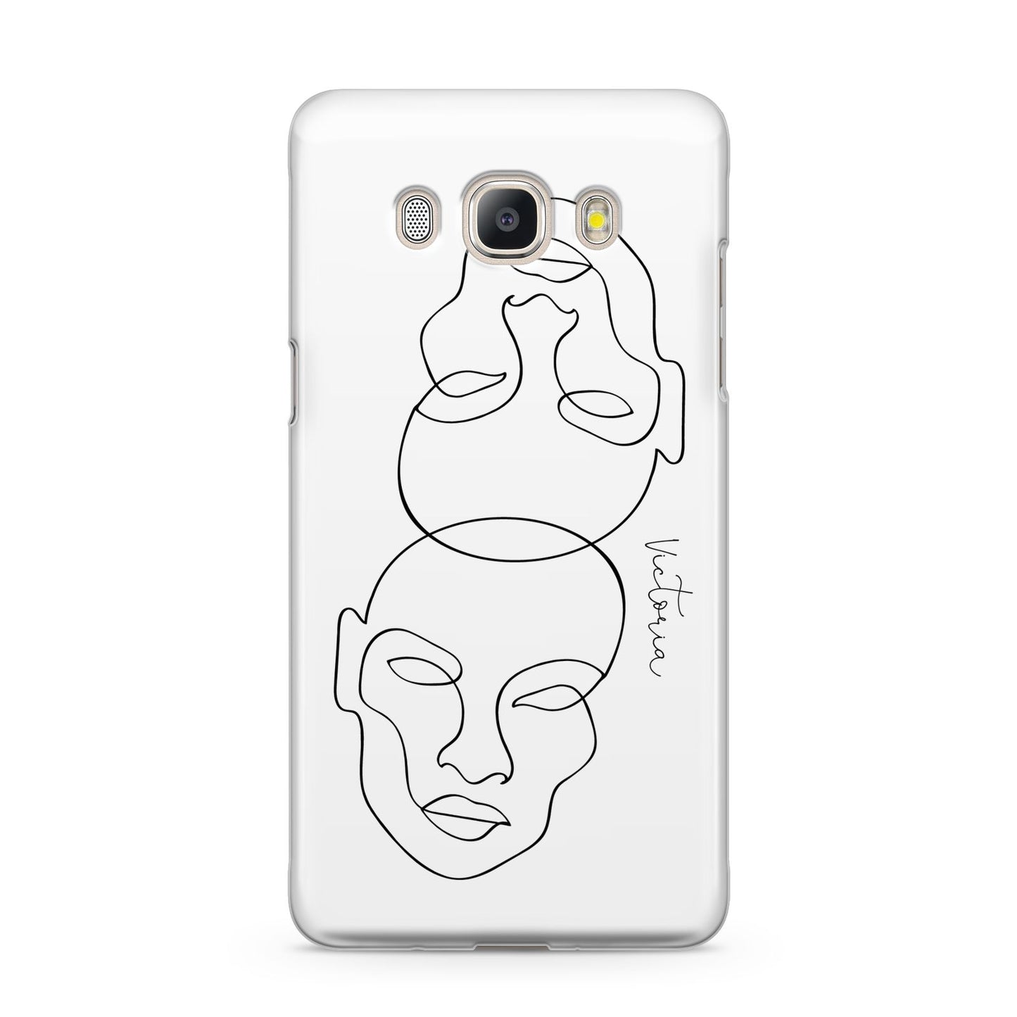 Personalised White Line Art Samsung Galaxy J5 2016 Case
