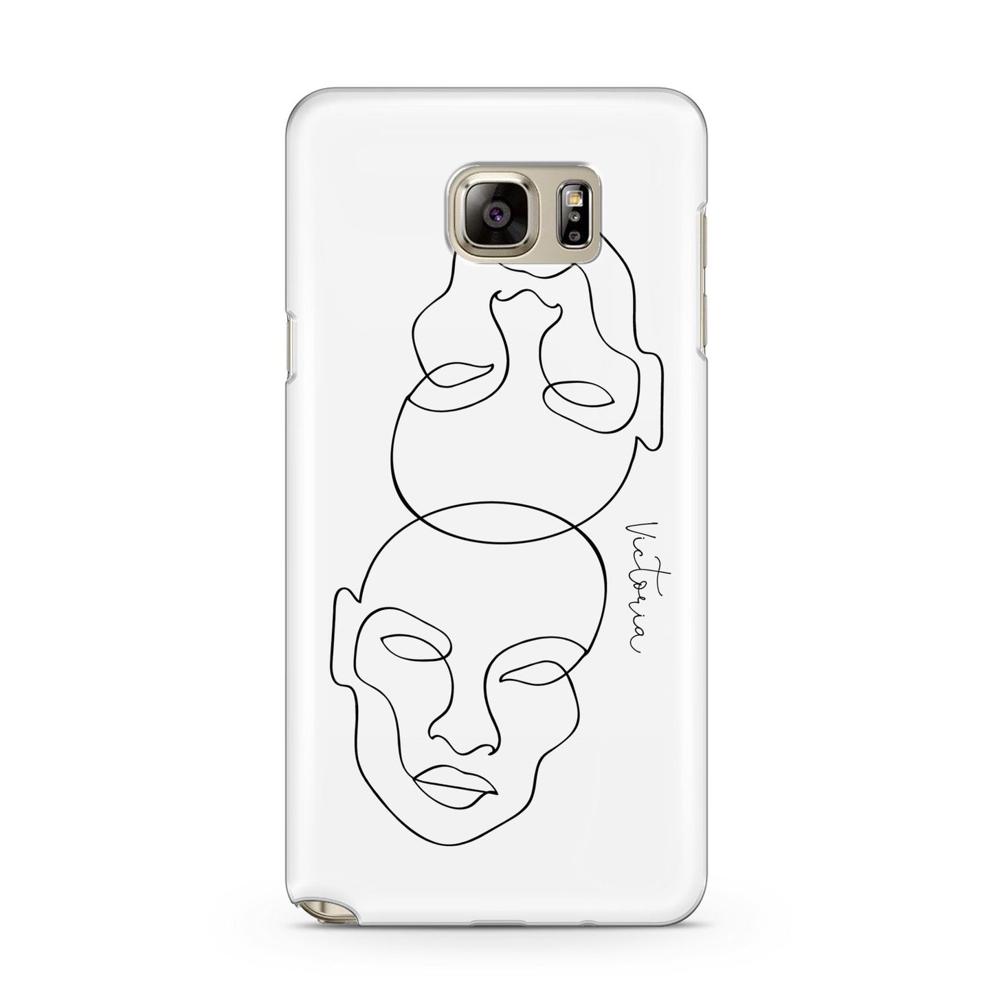 Personalised White Line Art Samsung Galaxy Note 5 Case