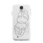 Personalised White Line Art Samsung Galaxy S4 Case