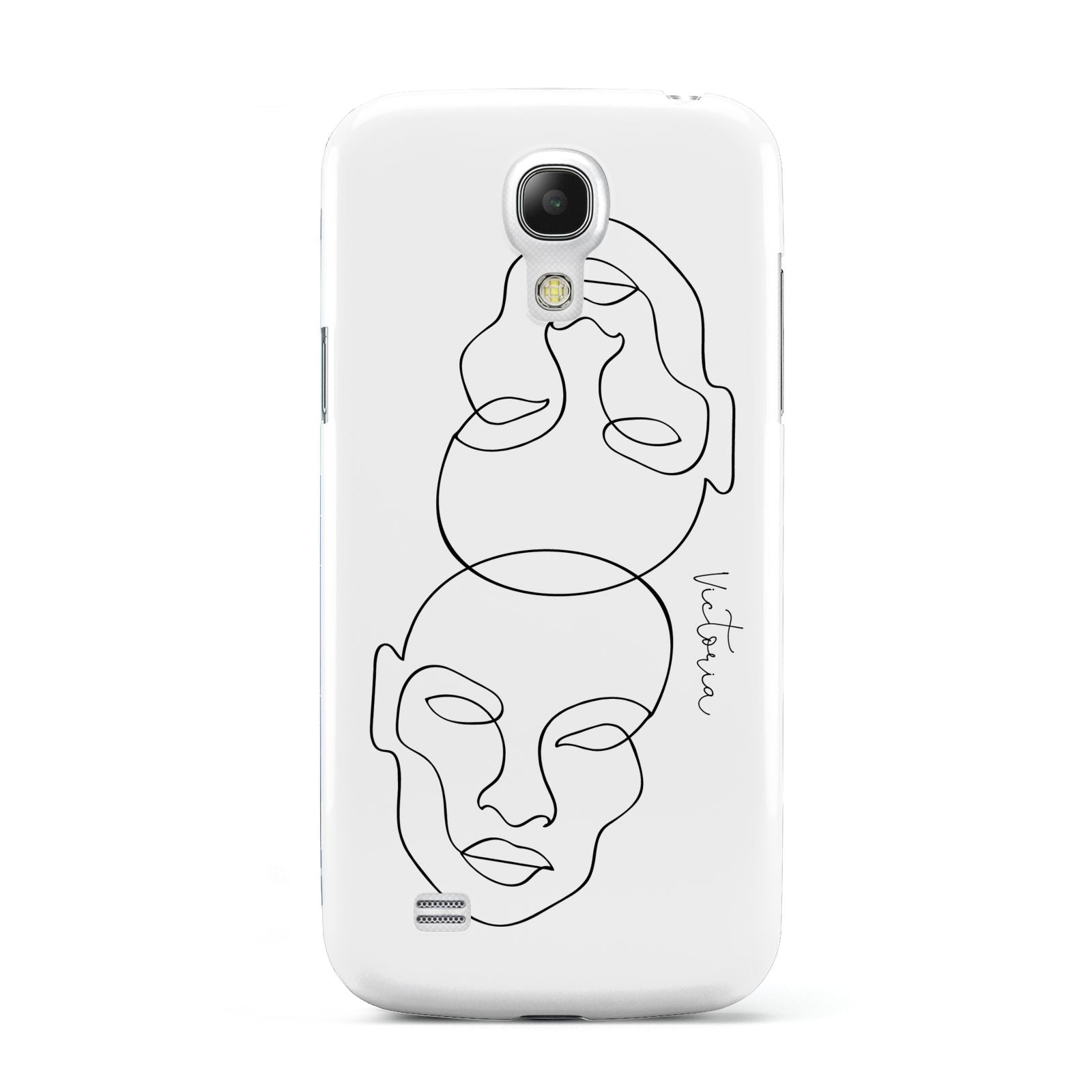 Personalised White Line Art Samsung Galaxy S4 Mini Case