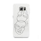 Personalised White Line Art Samsung Galaxy S6 Case