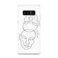 Personalised White Line Art Samsung Galaxy S8 Case