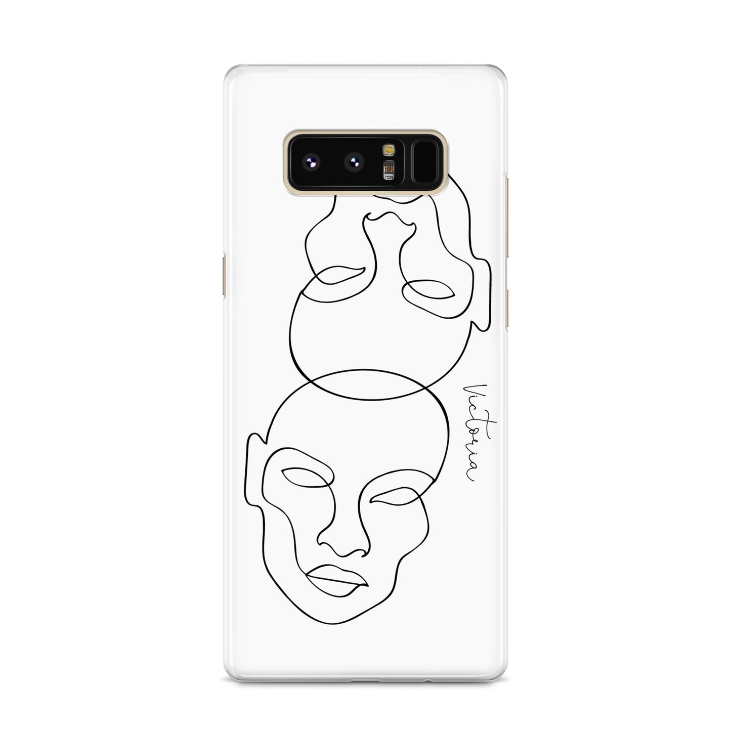 Personalised White Line Art Samsung Galaxy S8 Case