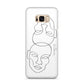 Personalised White Line Art Samsung Galaxy S8 Plus Case