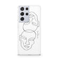 Personalised White Line Art Samsung S21 Ultra Case