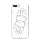 Personalised White Line Art iPhone 8 Plus Bumper Case on Silver iPhone