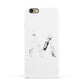 Personalised White Marble Initial Clear Custom Apple iPhone 6 3D Snap Case
