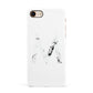 Personalised White Marble Initial Clear Custom Apple iPhone 7 8 3D Snap Case