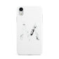 Personalised White Marble Initial Clear Custom Apple iPhone XR White 3D Tough Case