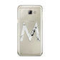 Personalised White Marble Initial Clear Custom Samsung Galaxy A8 2016 Case