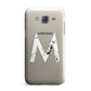 Personalised White Marble Initial Clear Custom Samsung Galaxy J7 Case