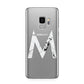 Personalised White Marble Initial Clear Custom Samsung Galaxy S9 Case