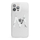 Personalised White Marble Initial Clear Custom iPhone 13 Pro Max Clear Bumper Case