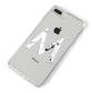 Personalised White Marble Initial Clear Custom iPhone 8 Plus Bumper Case on Silver iPhone Alternative Image