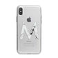 Personalised White Marble Initial Clear Custom iPhone X Bumper Case on Silver iPhone Alternative Image 1