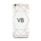 Personalised White Rose Gold Initials Geometric Apple iPhone 5c Case