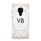 Personalised White Rose Gold Initials Geometric Huawei Mate 20 Phone Case