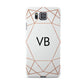 Personalised White Rose Gold Initials Geometric Samsung Galaxy Alpha Case