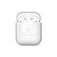 Personalised White Text Transparent AirPods Case