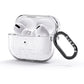 Personalised White Text Transparent AirPods Glitter Case 3rd Gen Side Image