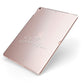 Personalised White Text Transparent Apple iPad Case on Rose Gold iPad Side View