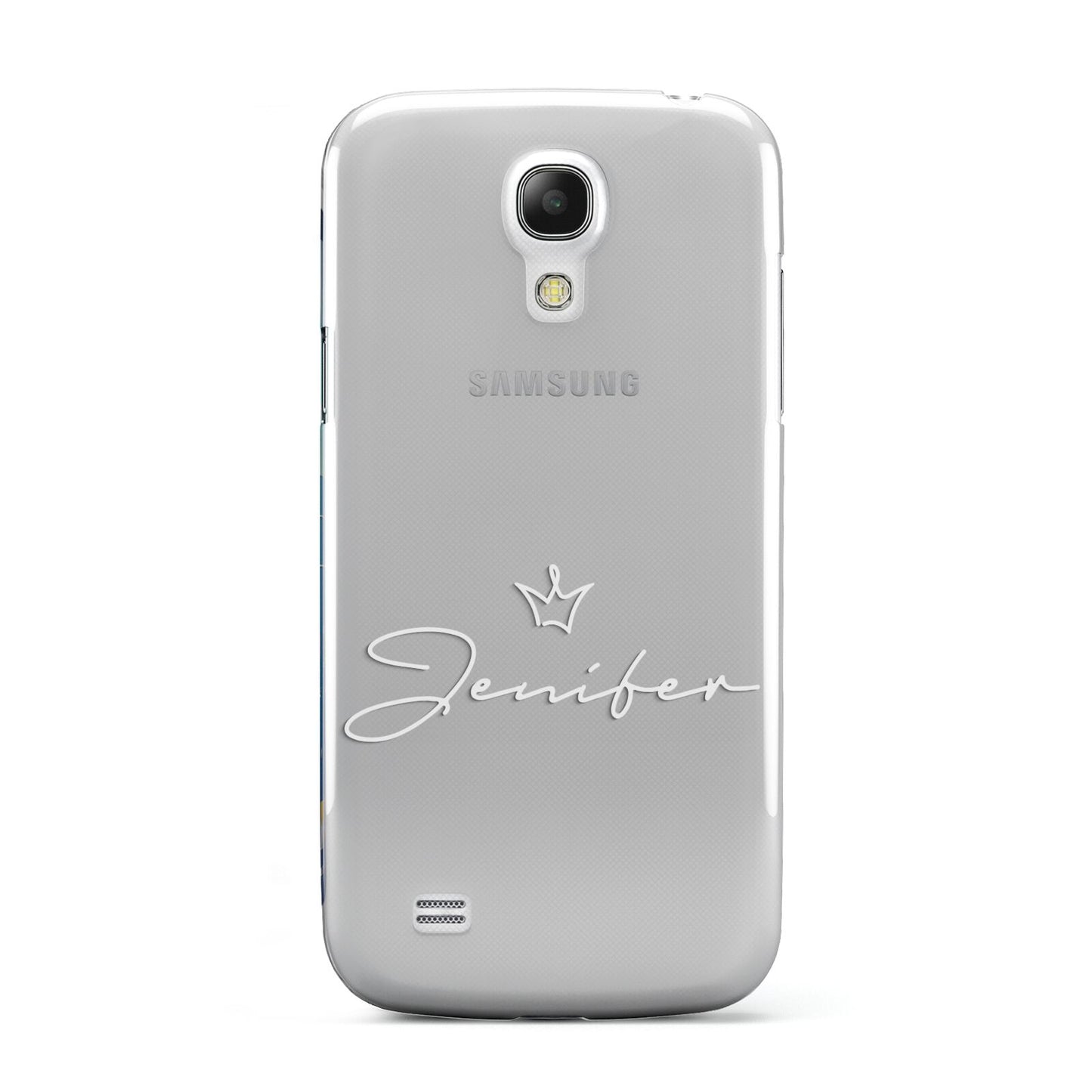 Personalised White Text Transparent Samsung Galaxy S4 Mini Case