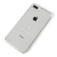 Personalised White Text Transparent iPhone 8 Plus Bumper Case on Silver iPhone Alternative Image