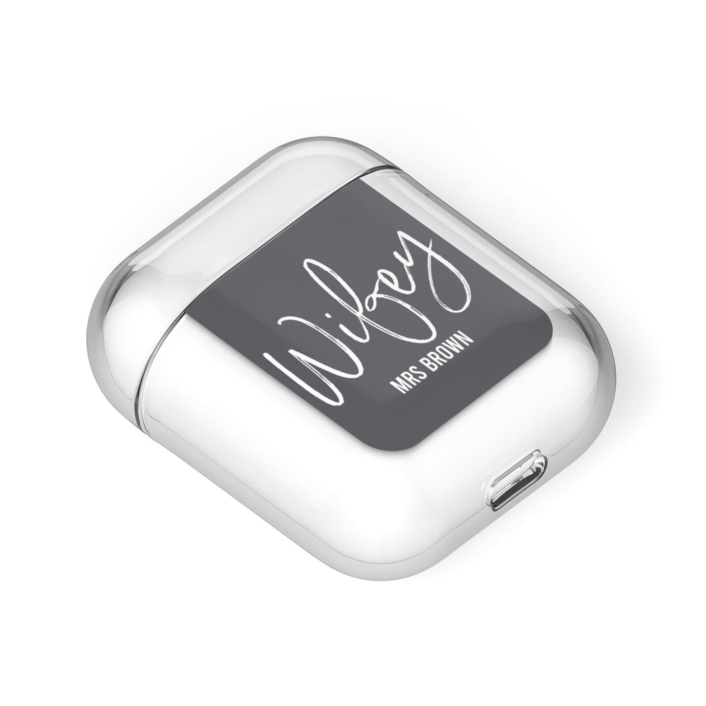 Personalised Wifey AirPods Case Laid Flat