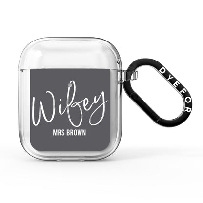 Personalised Wifey AirPods Clear Case