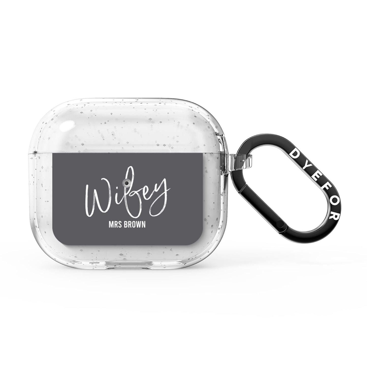Personalised Wifey AirPods Glitter Case 3rd Gen