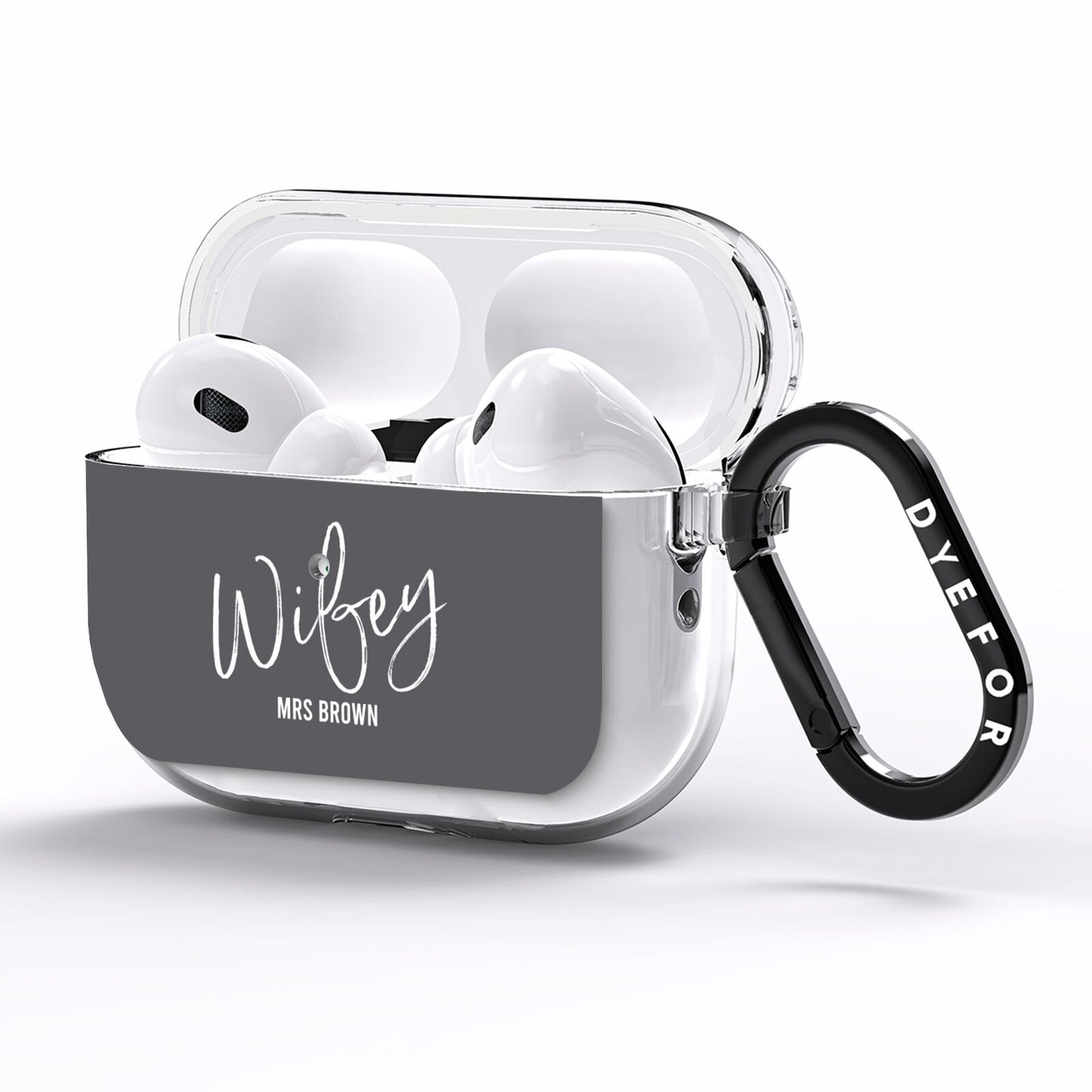 Personalised Wifey AirPods Pro Clear Case Side Image