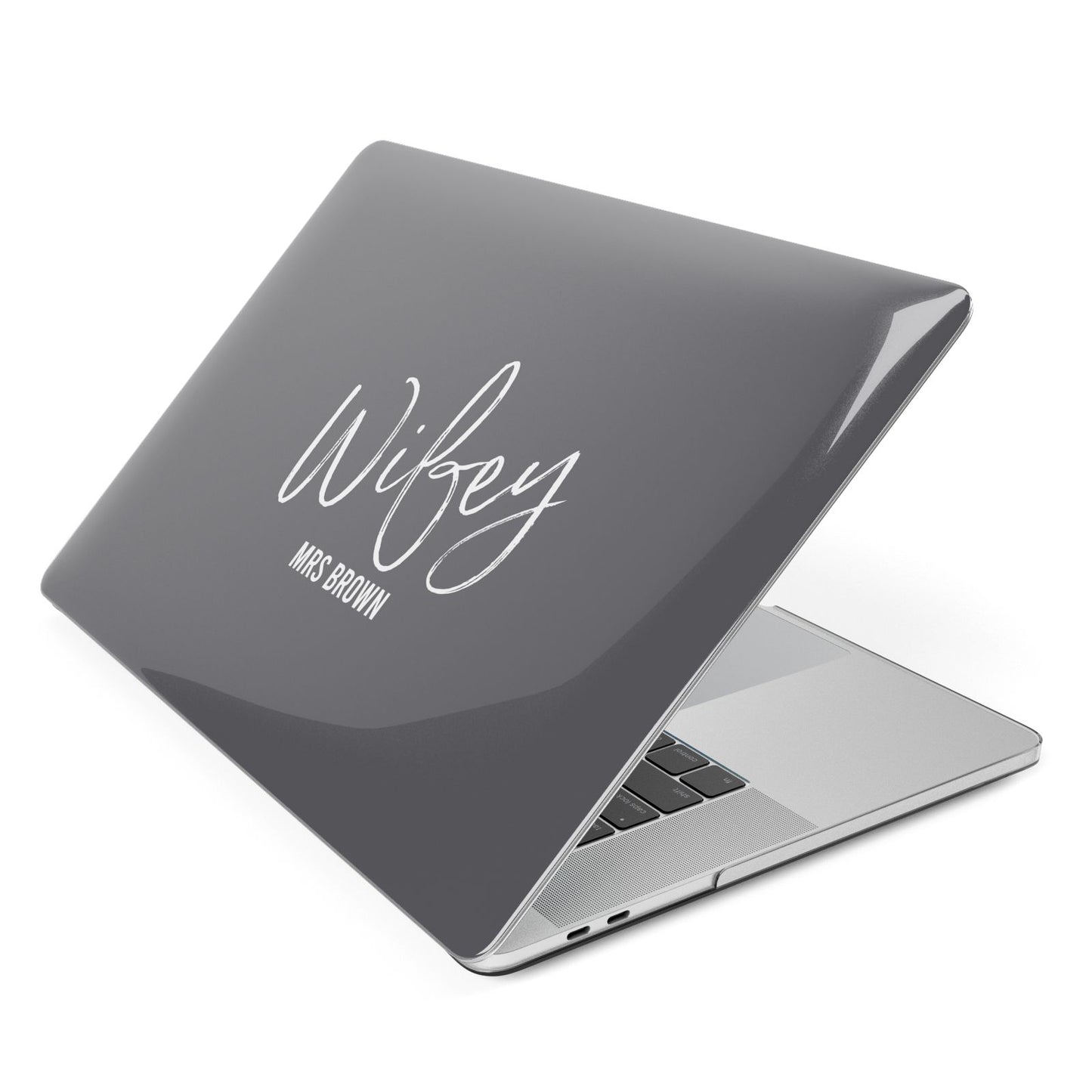 Personalised Wifey Apple MacBook Case Side View