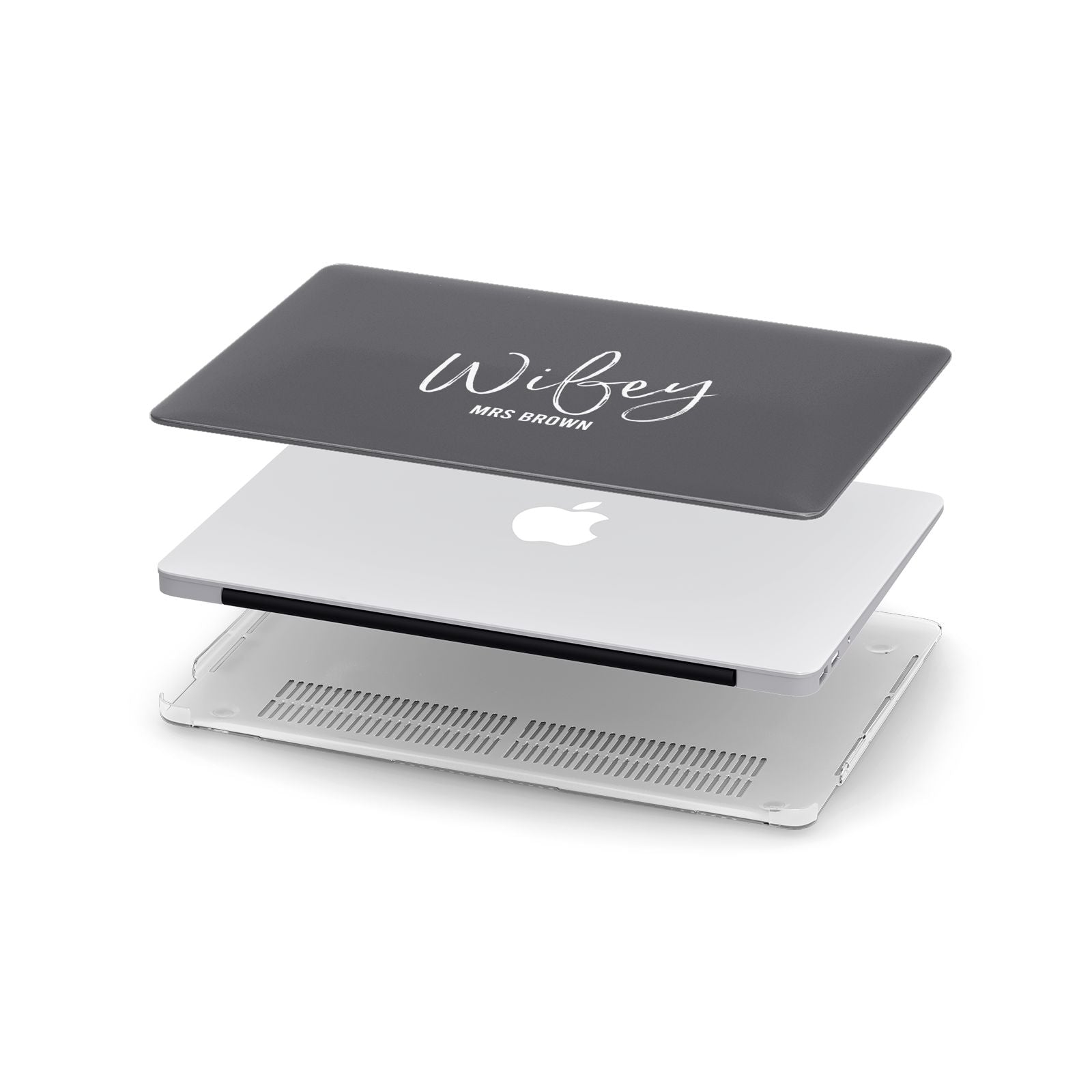 Personalised Wifey Apple MacBook Case in Detail