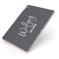 Personalised Wifey Apple iPad Case on Rose Gold iPad Side View